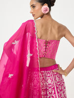 Handwoven Maroon Banarasi Lehenga