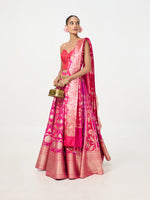 Handwoven Hot Pink Banarasi Lehenga