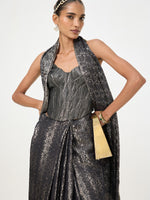Handwoven Noir Tissue Saree
