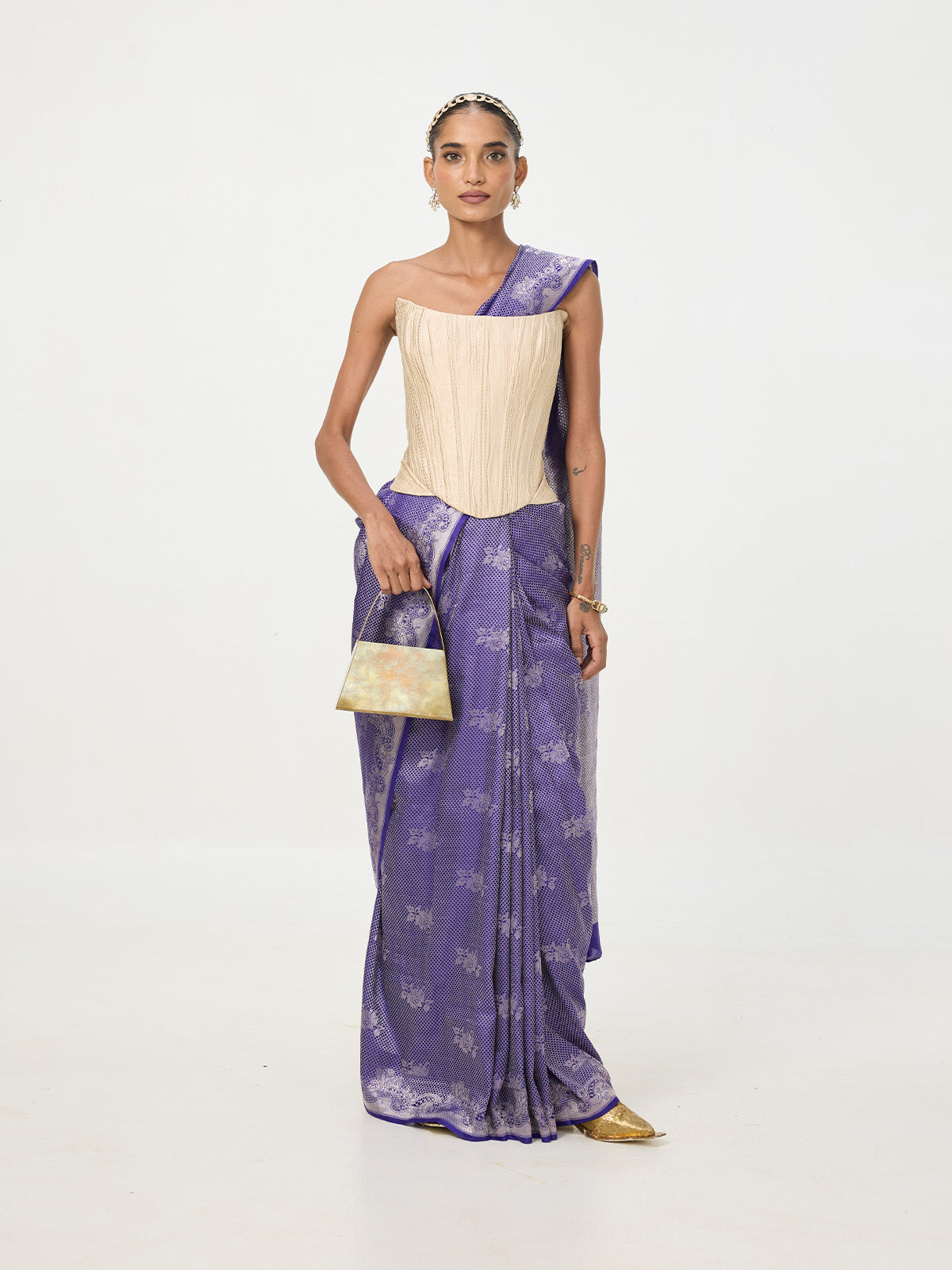 Handwoven Amethyst Silk Saree