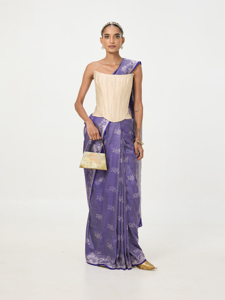 Handwoven Amethyst Silk Saree