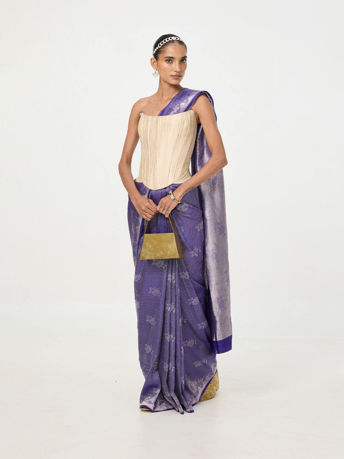 Handwoven Amethyst Silk Saree