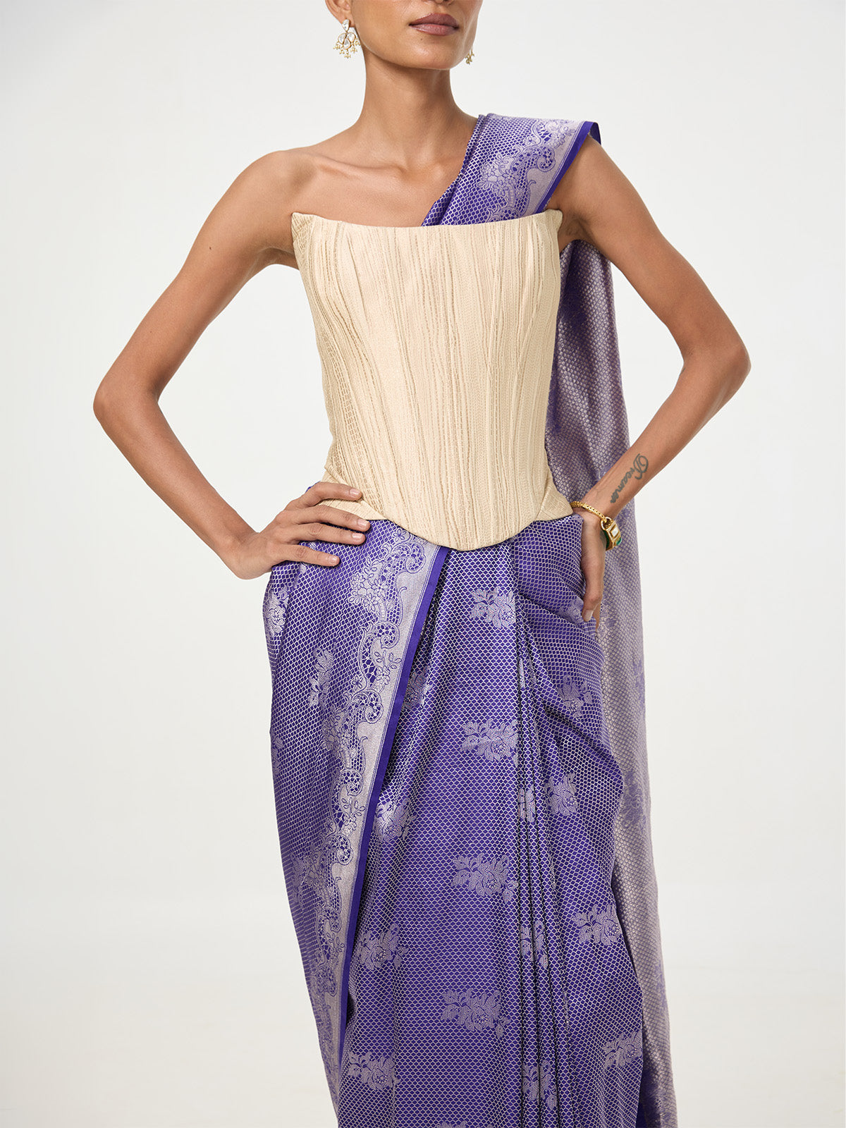 Handwoven Amethyst Silk Saree