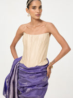 Handwoven Ivory Banarasi Corset