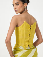 Handwoven Citron Yellow Corset