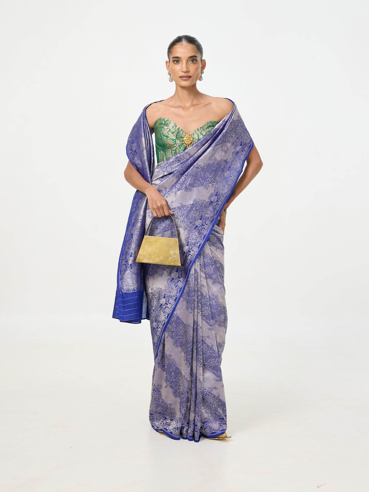 Handwoven Royal Blue Silk Saree