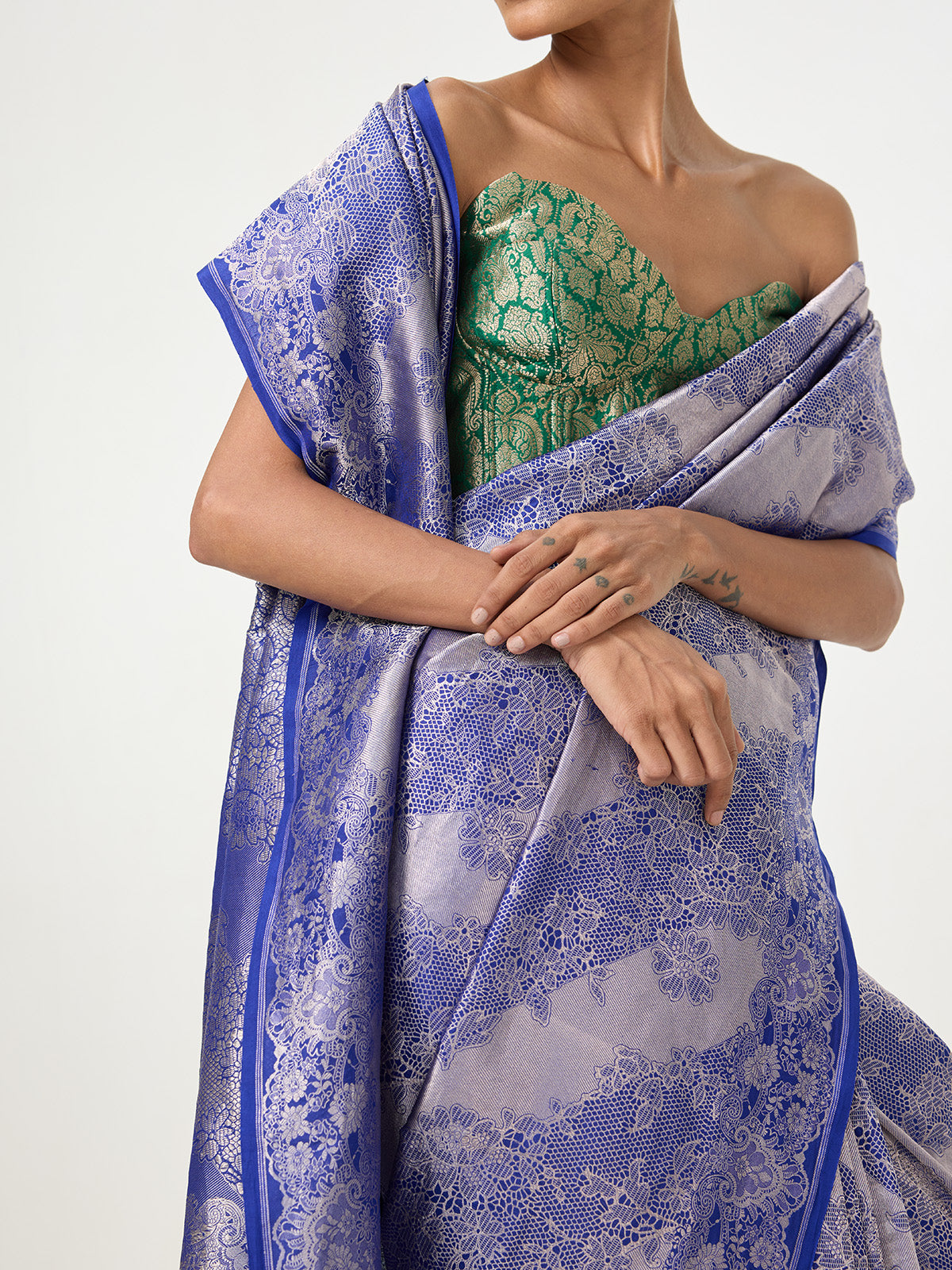 Handwoven Royal Blue Silk Saree