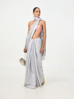 Handwoven Ice Blue Tissue Saree