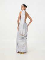 Handwoven Ice Blue Tissue Saree