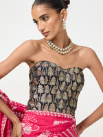 Handwoven Navy Blue Corset
