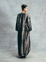 Handwoven Tar Black Banarasi Kaftan