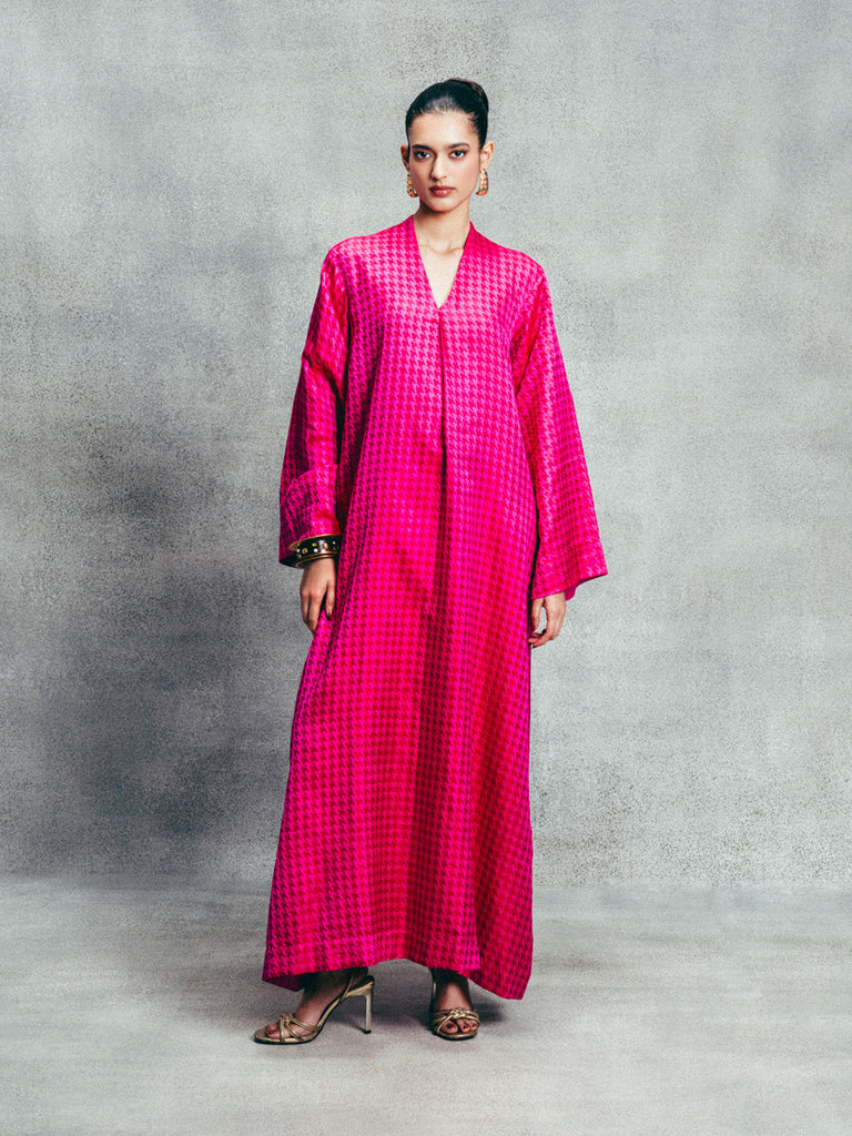 Handwoven Fuchsia Pink Gerum Kaftan