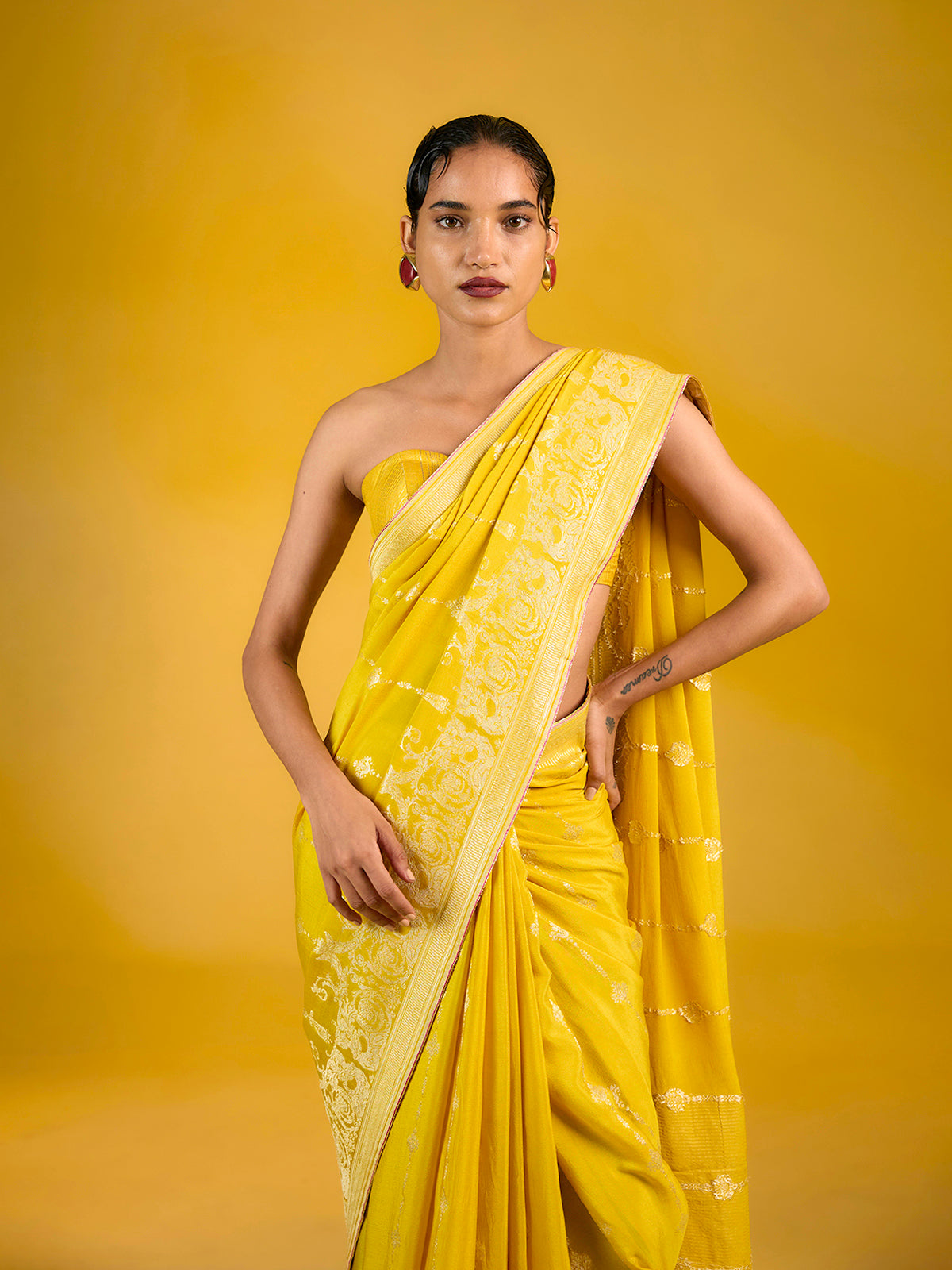 The Golden Ale Saree