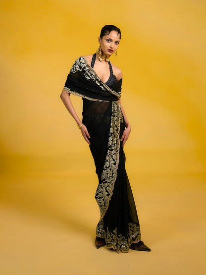 The Noir Saree