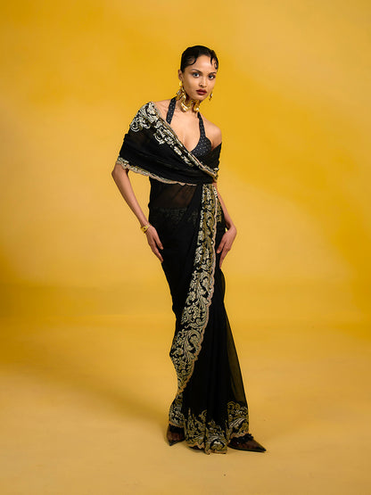 The Noir Saree