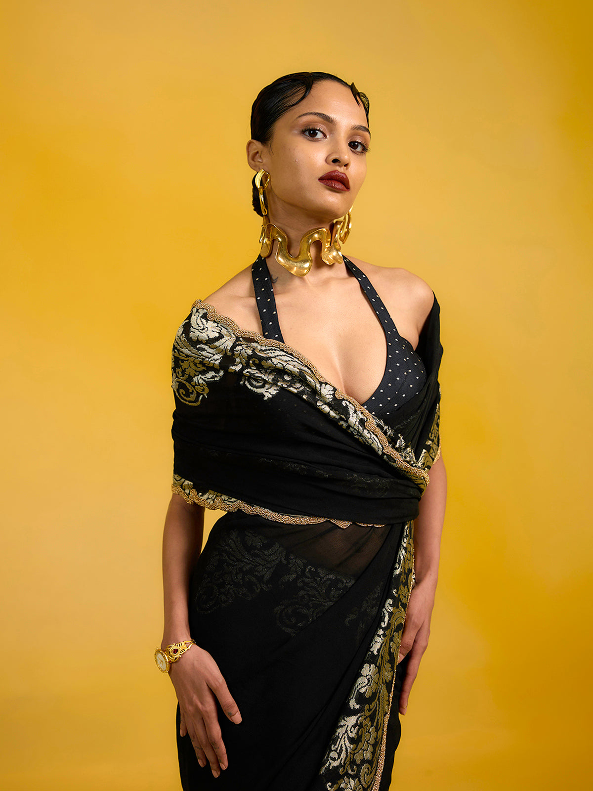 The Noir Saree