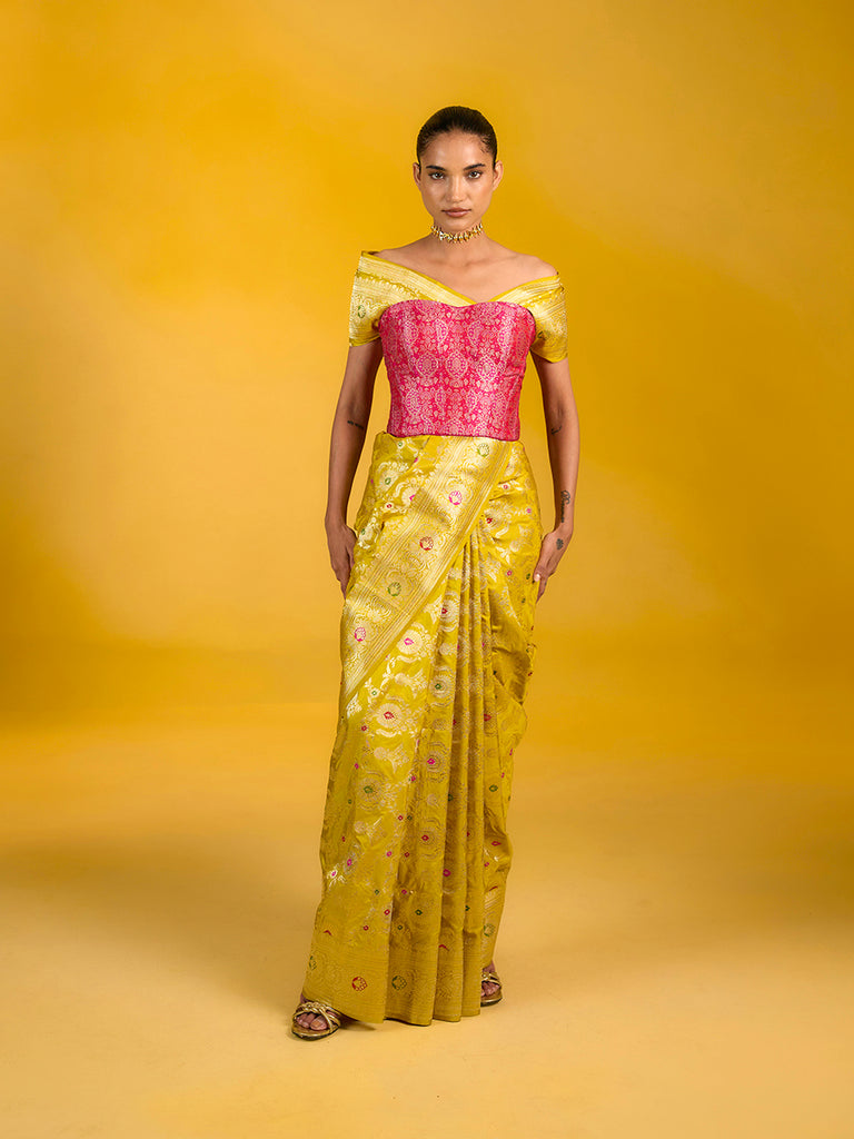 The Citrus Spark Saree