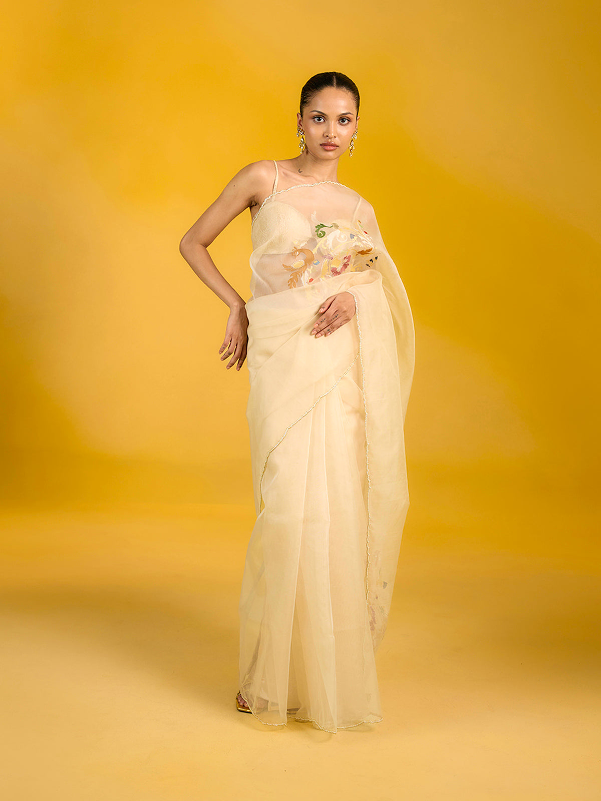 The Vanilla Snow Saree