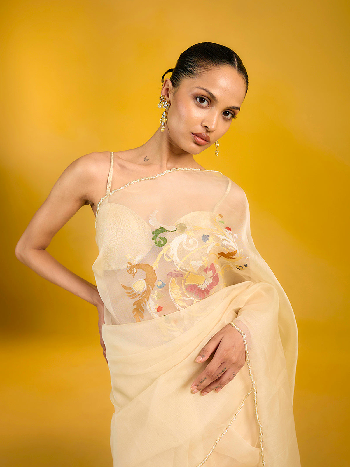 The Vanilla Snow Saree