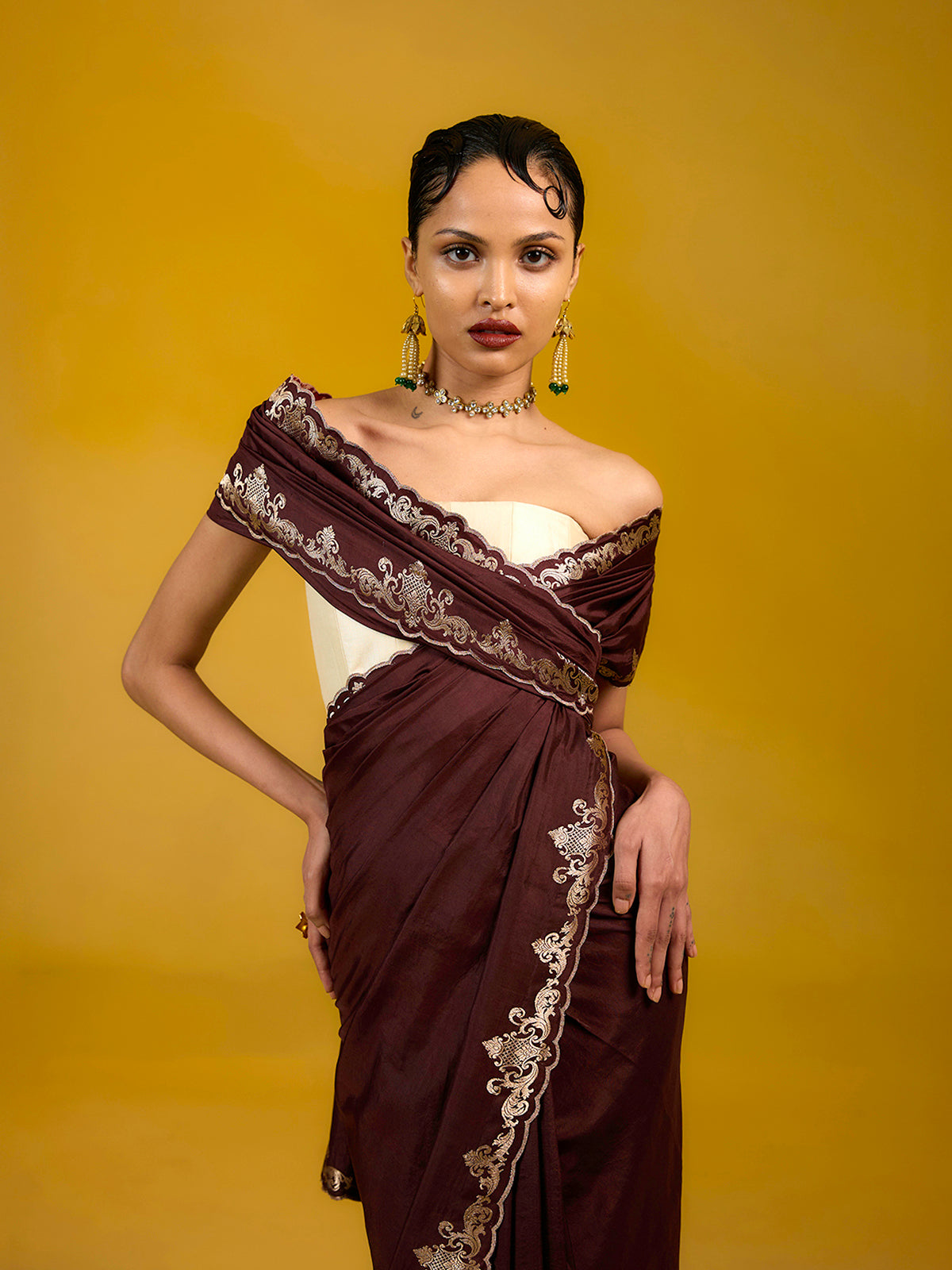 The Cinnamon Swirl Saree