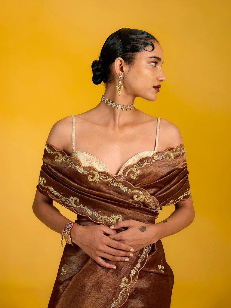 The Maple Espresso Saree