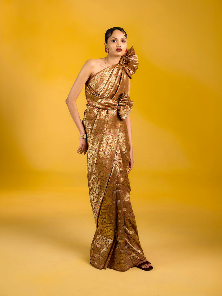 The Sunny Saffron Saree