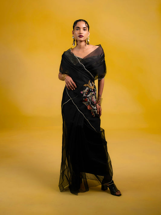 The Midnight Eclipse Saree