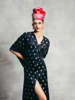 Handwoven Ebony Banarasi Kaftan