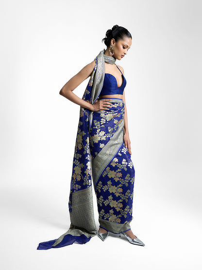 The Turquoise Tonic Saree