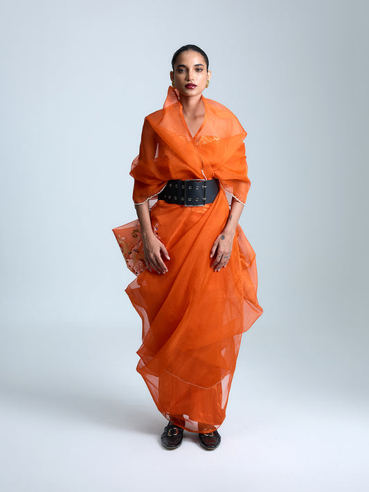 The Amber Glow Saree