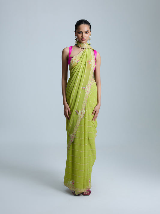 Lush Lemonade Saree