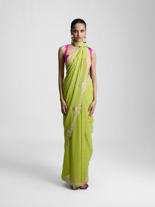 Lush Lemonade Saree