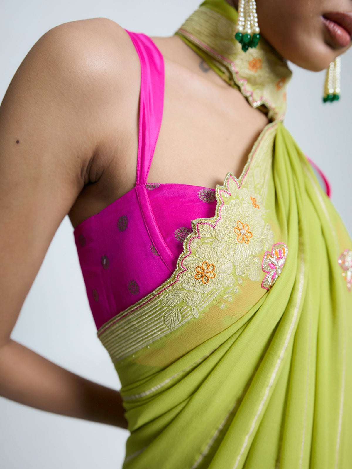 Lush Lemonade Saree