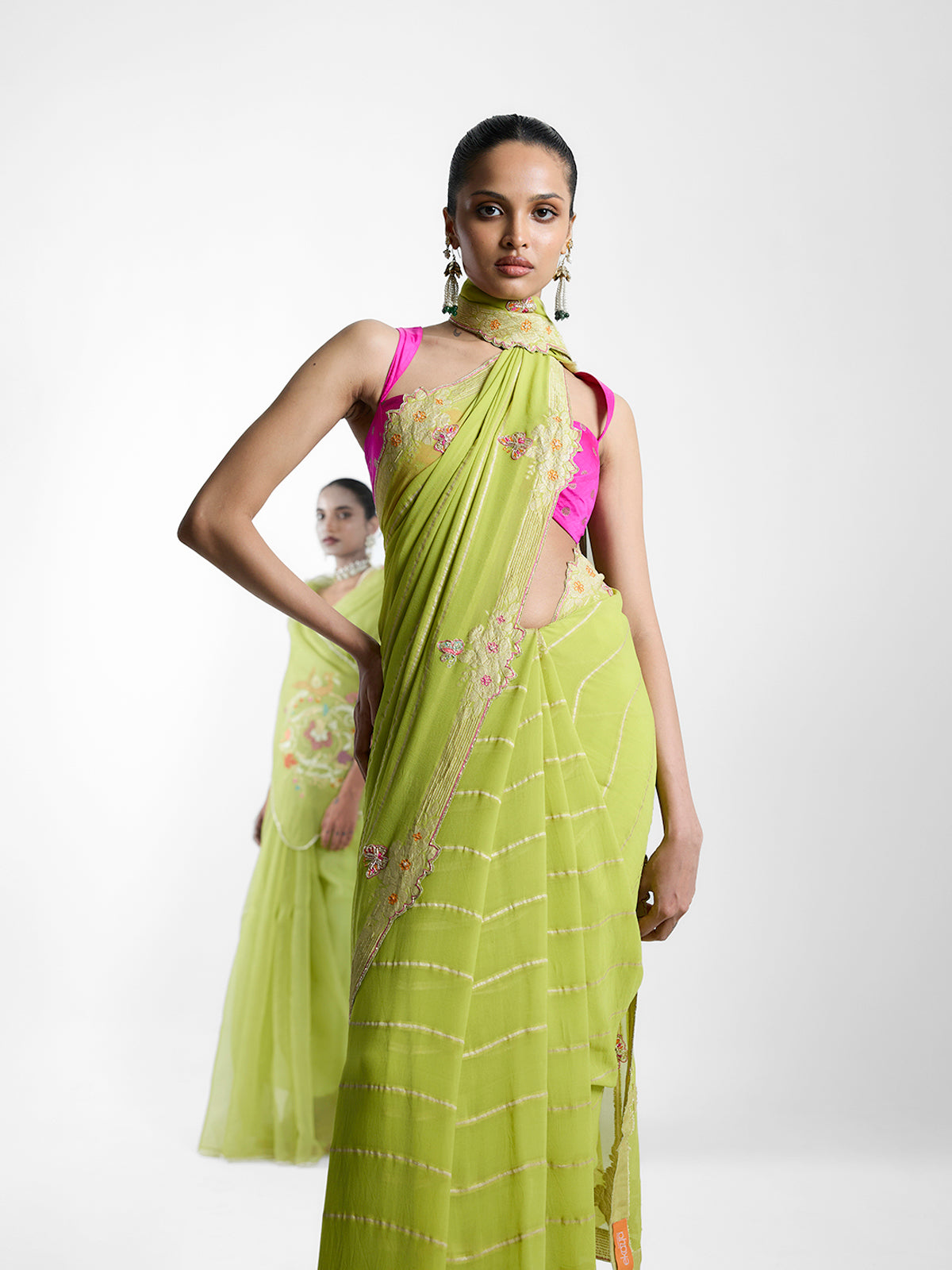 Lush Lemonade Saree