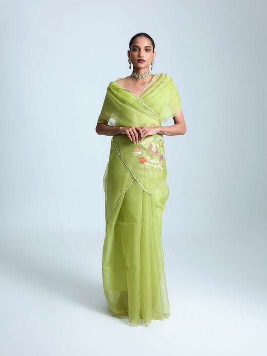 The Emerald Mist Saree