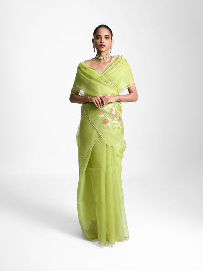 The Emerald Mist Saree