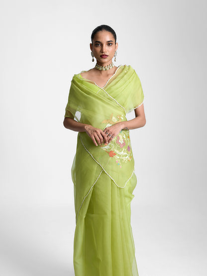 The Emerald Mist Saree