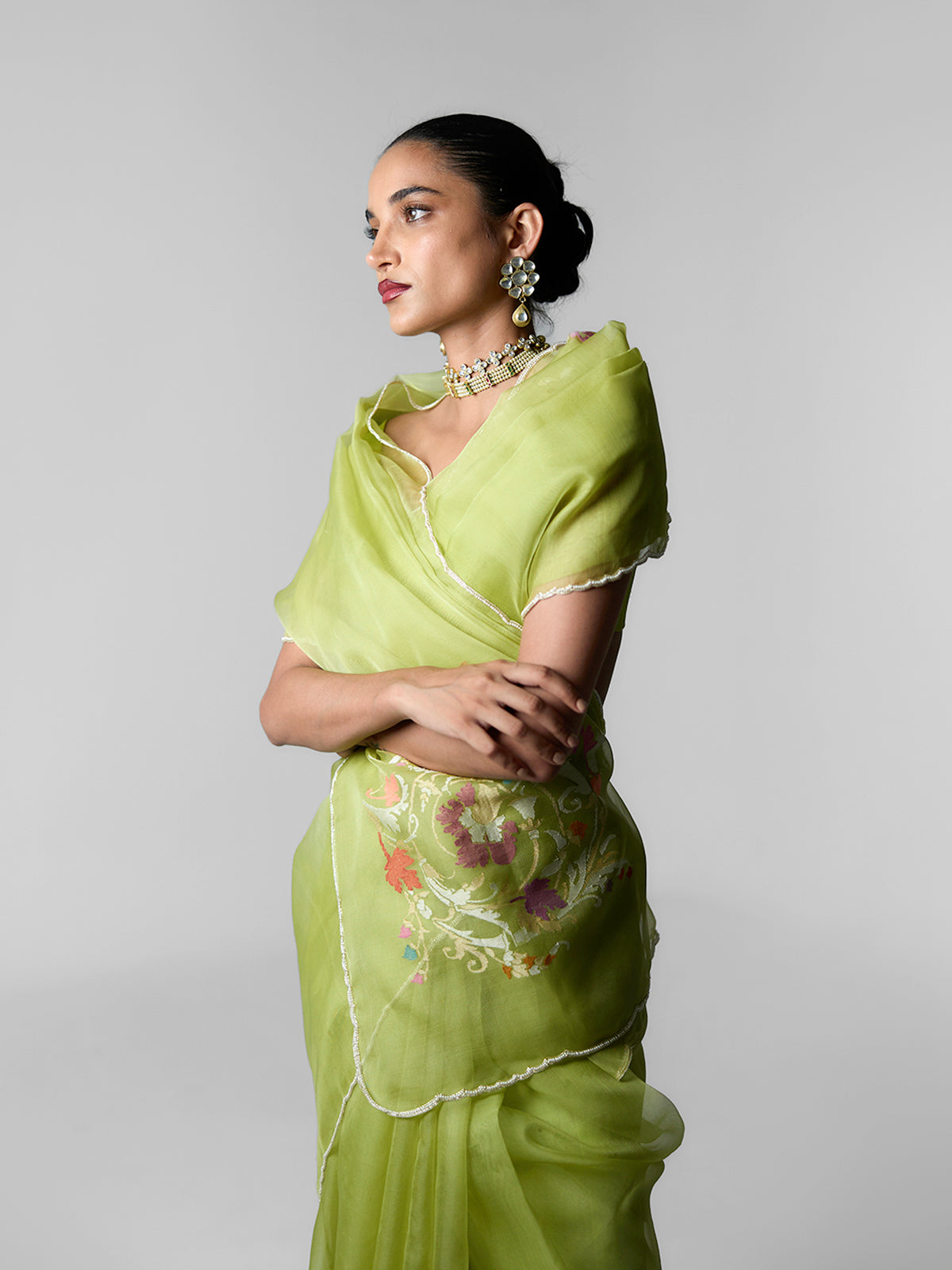 The Emerald Mist Saree