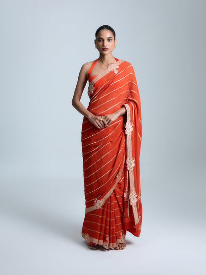 Basanti Gulaab Saree