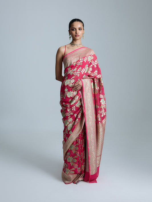 The Pink Sunset Saree