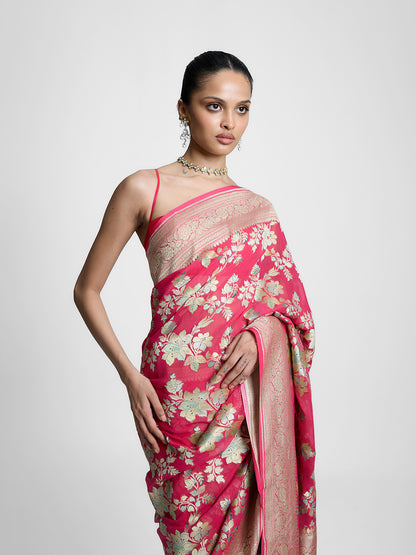 The Pink Sunset Saree