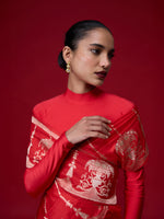 The Cherry Blaze Saree