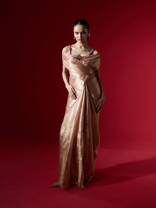 The Champagne Fizz Saree