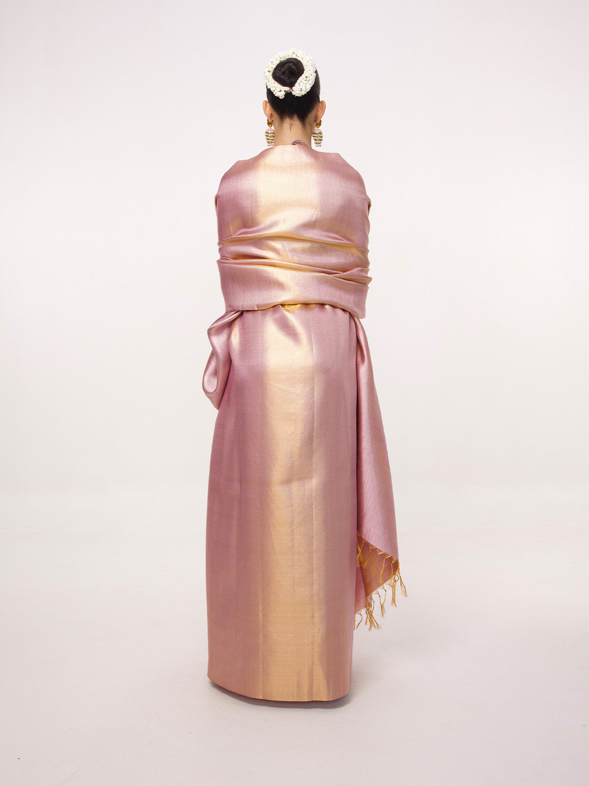 Handwoven Mauve Kanjivaram Saree