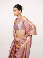Handwoven Mauve Kanjivaram Saree