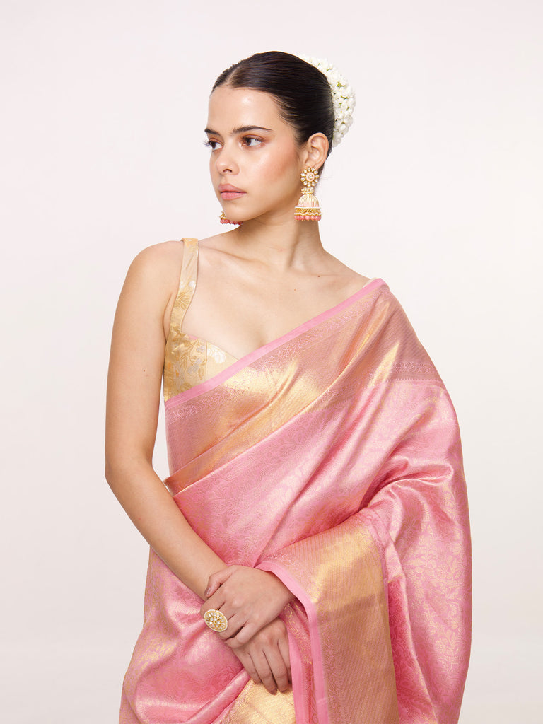 Handwoven Purple Kanjivaram Saree