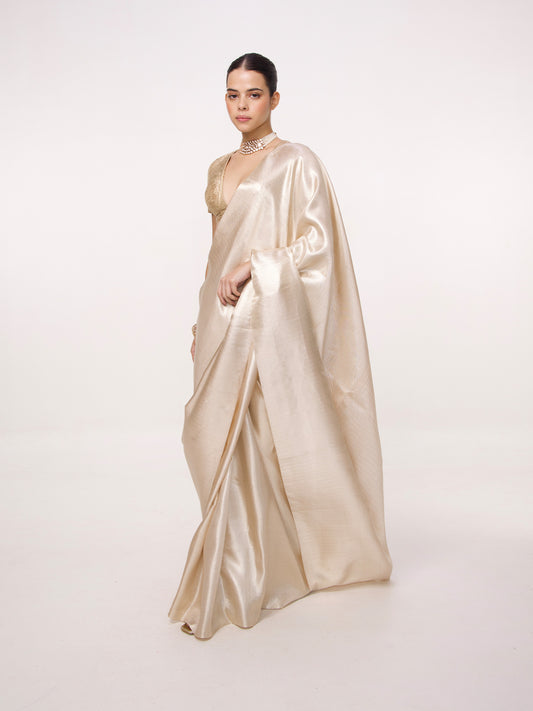 Handwoven Silver Kanjivaram Saree