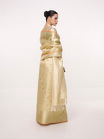 Handwoven Beige Kanjivaram Saree