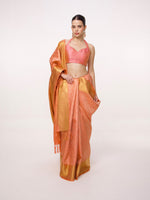 Handwoven Orange Kanjivaram Saree