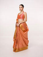 Handwoven Orange Kanjivaram Saree